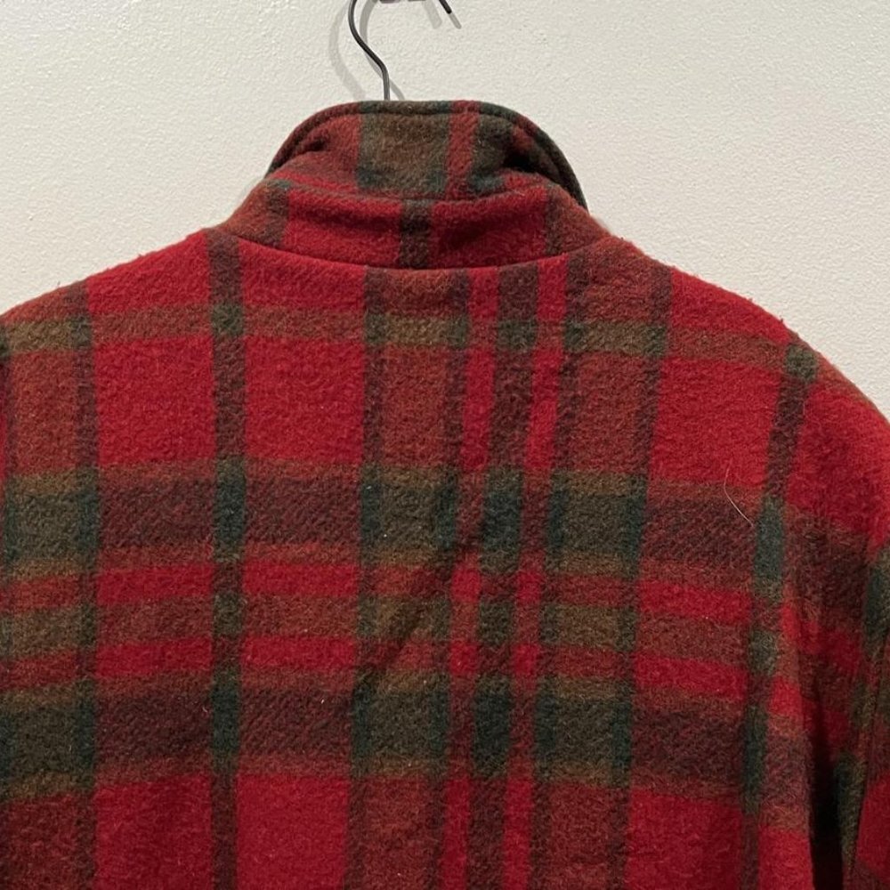 L.L BEAN PLAID ZIP VINTAGE COAT - Picture 10 of 15